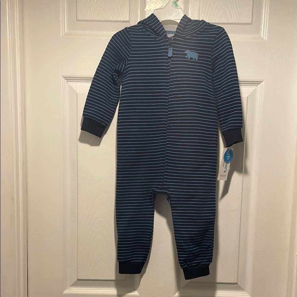 Zip-Up Hooded Fleece Jumpsuit BNWT